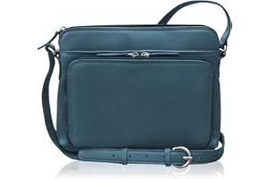 ili New York Genuine Leather Crossbody Bags for Women - Premium RFID Blocking Shoulder Bag Organizer with Adjustable Strap