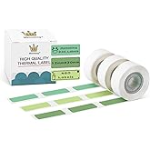 D30 Label - Compatible with Memoking/Phomemo D30 Label Maker, 12x30mm Waterproof Thermal Tape, Light Green/Green/Dark Green Sticker Machine Label, 3 Rolls