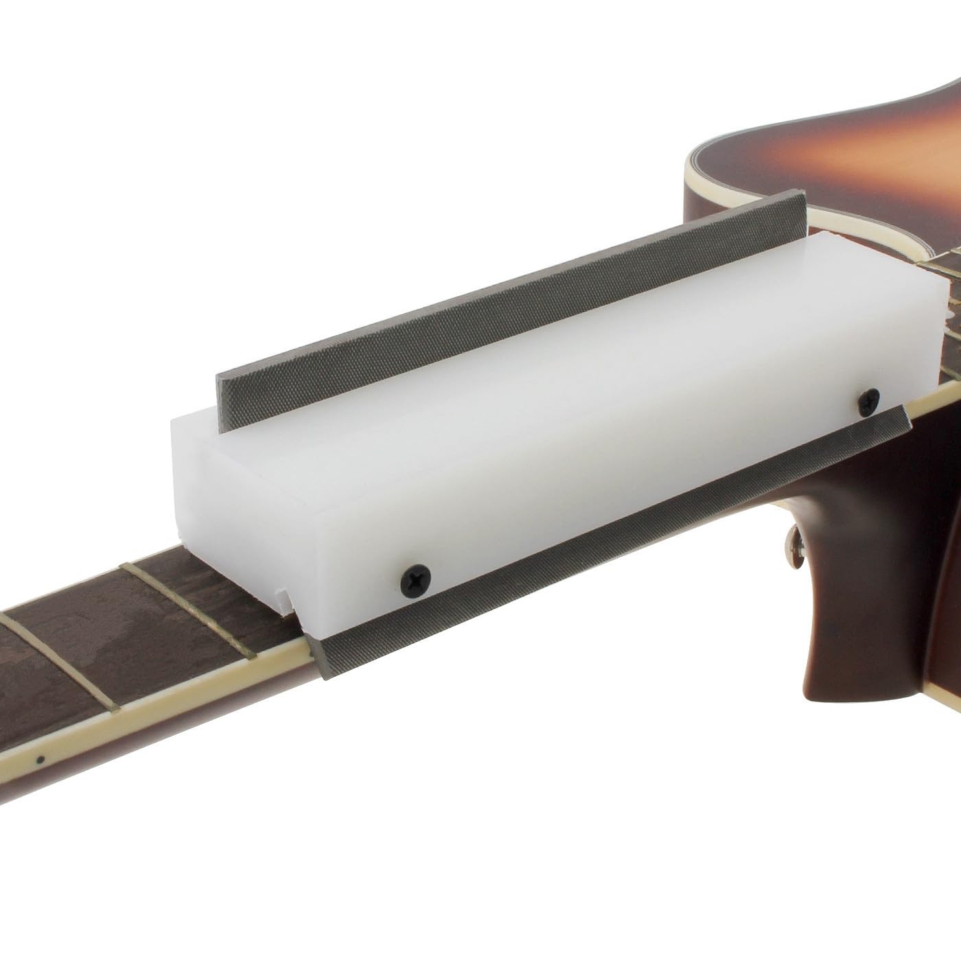 MuzcYM Length 7inch 35 and 90 Degrees Double Sided Fret End Beveling File for Acoustic/Electric Guitar Bass, Low Friction Luthier Angle Tool