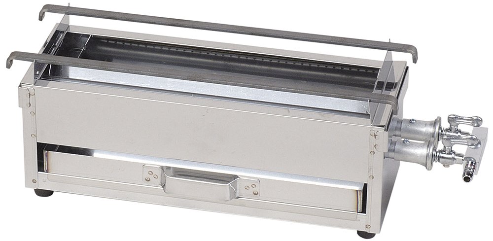 交換無料！ エムテートリマツ ガス焼鳥コンロ 2本バーナー ゴム足付 ...