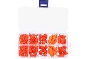 Snowman Nose 160Pcs, Christmas Carrot DIY Kit for Holiday Decorations - Mini Safety Noses for Santa Claus Dolls