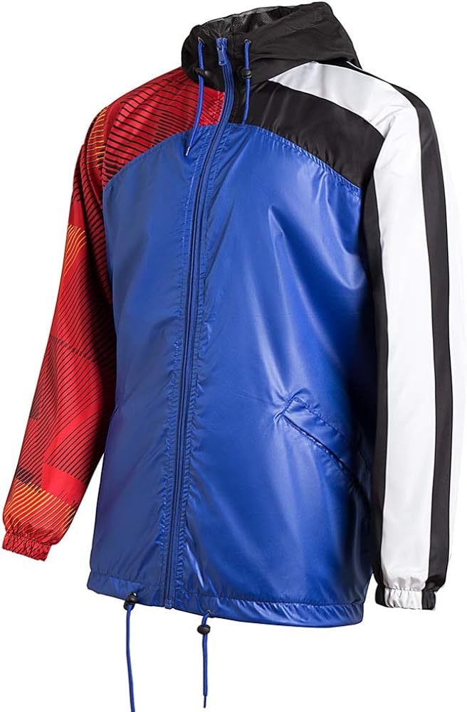 Mens Windbreaker Lightweight Jacket Spring Hood Waterproof Outerwear