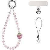 BEEFLYING Beaded Phone Wrist Strap, Cellphone Lanyard Chain, Sparkling Wristlet Bracelet for Women