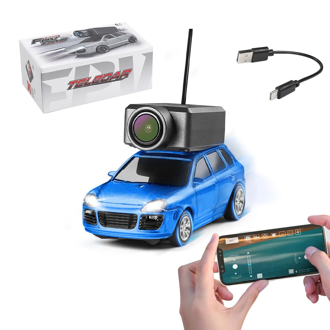 Photo 1 of MindXplore WL 1/64 FPV RC Mini Car with 3-Speed Modes, APP-Controlled Fully Proportional Mini Climbing Vehicle Model (RTR Version)