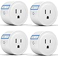 YNF Smart Plug, Simple Setup with One Voice Command, Works with Alexa Only, Remote Control with Timer Function, Bluetooth Mesh Outlet, Alexa Echo Required （4 Pack）