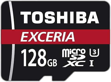 Toshiba EXCERIA M302-EA Micro SDXC 128GB bis zu 90MB/s, UHS-I Klasse 10 Speicherkarte (inkl. microSD zu SD Adapter)