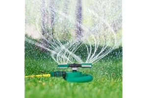 Hinastar Lawn Sprinkler,Automatic Garden Water Sprinkler,Upgrade 360 Degree Rotation Irrigation System,Large Area Coverage,Sprinkler for Yard,Lawn,Kids and Garden-1Pack（Deep Green）…