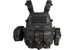 Emersongear LBT6094A Style PC,Airsoft Paintball Tac Vest with Radio pouch,Triple Mag Pouch and Dump Pouch