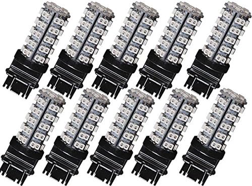 Focuslife 10x 3157 LED Bulbs Hyper Blue DRL 68-SMD Daytime Running Light 4114 4157NA 3457A