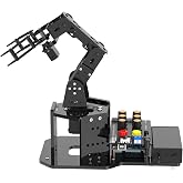 Robotic Arm with Arduino 5DOF/Axis AI Smart Robot Arm Open Source STEM Educational Building Robotics &amp; Engineering Kits, Science/Coding/Programming Set, miniArm Starter Kit