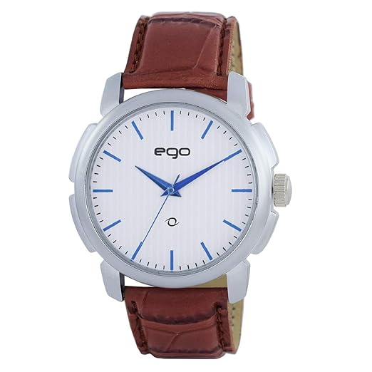 Ego by Maxima Analog White Dial Men's Watch-E-40484LAGC