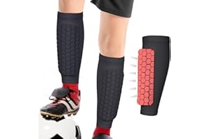 Linkidea Honeycomb Soccer Shin Guard, Lightweight Football Shin Pad Sleeve, Breathable and Easy to Put On Soccer Protective L