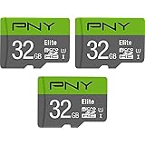 PNY 32GB Elite Class 10 U1 MicroSDHC Flash Memory Card 3-Pack, 32GB 3-Pack
