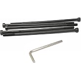 iexcell 5 Pcs M6 x 160mm Partially Threaded Thread Pitch 1 mm Alloy Steel 12.9 Grade Hex Socket Head Cap Screws Bolts Kit, Black Oxide Finish