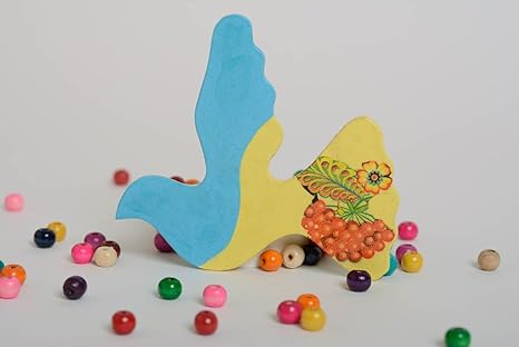 Imán para nevera pintado con tintes acrílicos artesanal de fibra ...