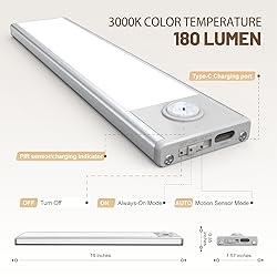 Under Cabinet Lighting，6 Pack Motion Sensor Light