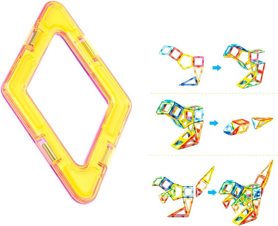 Vivianu Magnetic Rhombus Building Blocks Designer Construction DIY Brick Matched Toy