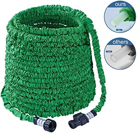 Leak-Proof Garden Hose - Flipiangel 2018 NEW Expandable Garden Water Hose with 2.0mm Thickness Double Latex Core & Outside Extra Strength Fabric Protection,Great for Your ALL Watering Needs (50FT)