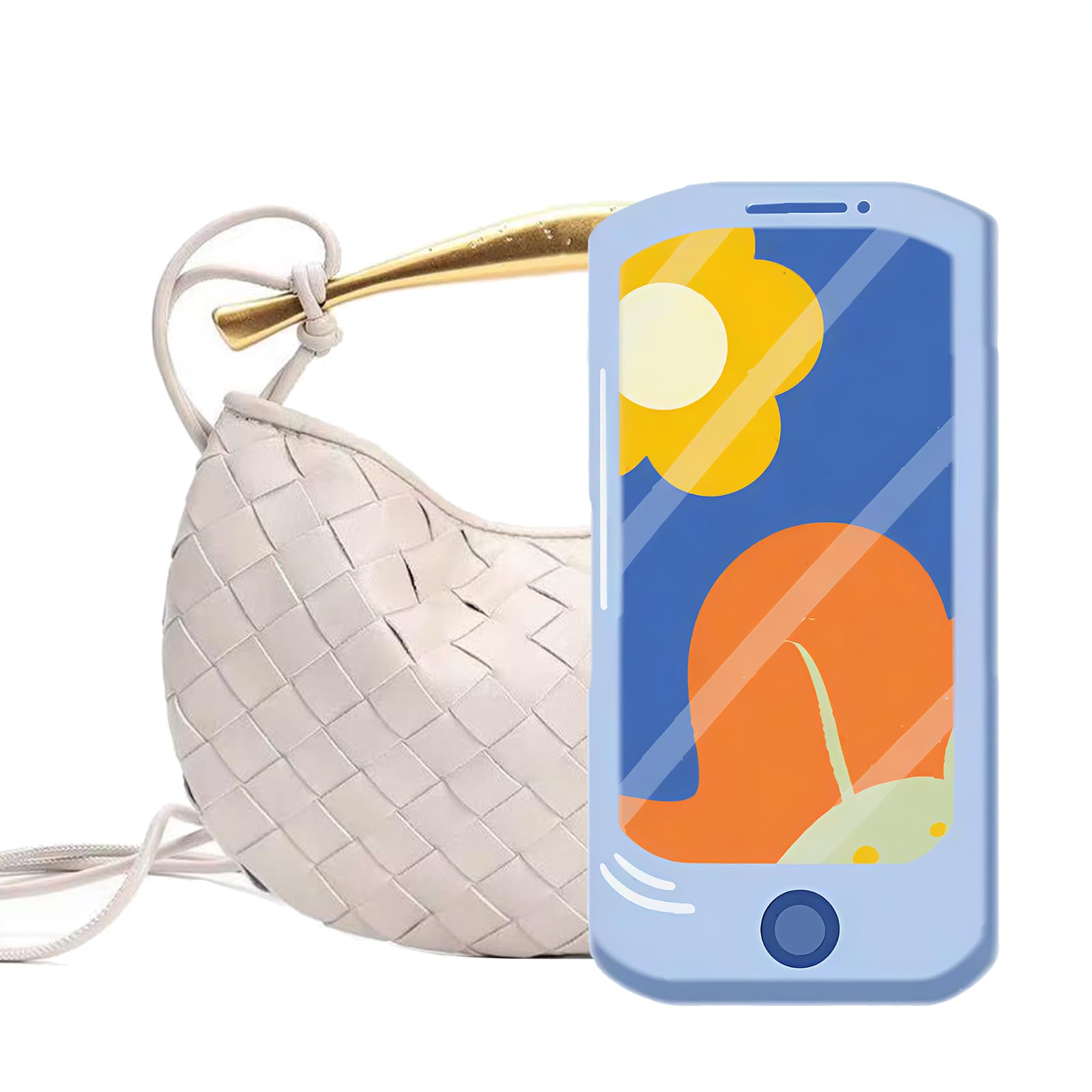 Photo 1 of FEOFFS Woven Leather Dumpling Bag Dinner Handbag For Women Purse Hobo Bag Crossbody Shoulder Clutch Evening Wedding Box Bags (S-Off-white)