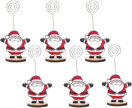 Segnaposto Natalizi Amazon.Topbathy Porta Biglietti Di Auguri Natalizi 6 Pezzi Con Clip Per Appunti Segnaposti Segnaposto Matrimonio Compleanno Natale Decorazione Per Feste Amazon It Casa E Cucina