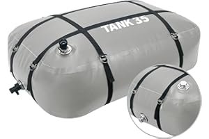 ITRAZ TPU Water Storage Bladder, 35 Gallon Portable RV Fresh Water Tank, Food Grade BPA Free Collapsible Flexible Container for Drinking, Camping, Irrigation & Emergency-Hurricane, Drought, Fire (3/4” GHT)