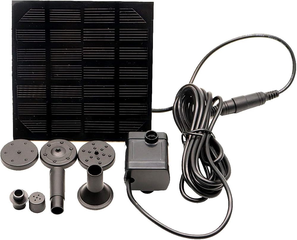 MEETOZ Solar Panel Water Pump Fountain for Bird Bath Garden Pond 1.8W