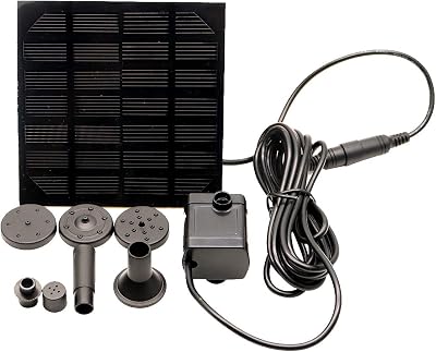 MEETOZ Solar Panel Water Pump Fountain for Bird Bath Garden Pond 1.8W