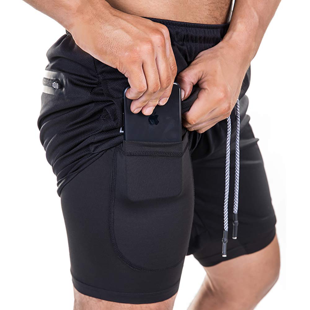 exercise shorts with phone pocket