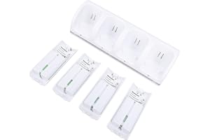Remote Controller Station for Wii/Wii U with 4 Pack 2800mAh Rechargeable Battery Pack, Controller Charging Dock Station for W
