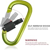 DDSHUN Aluminum Alloy D-Ring Locking Carabiner Clip 80x40mm Black view 4