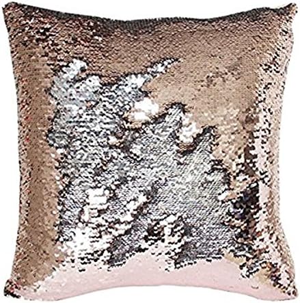 Cushion Glitter Sequins Pillow Case Cafe Home Cushion Cover (Champagne silver)