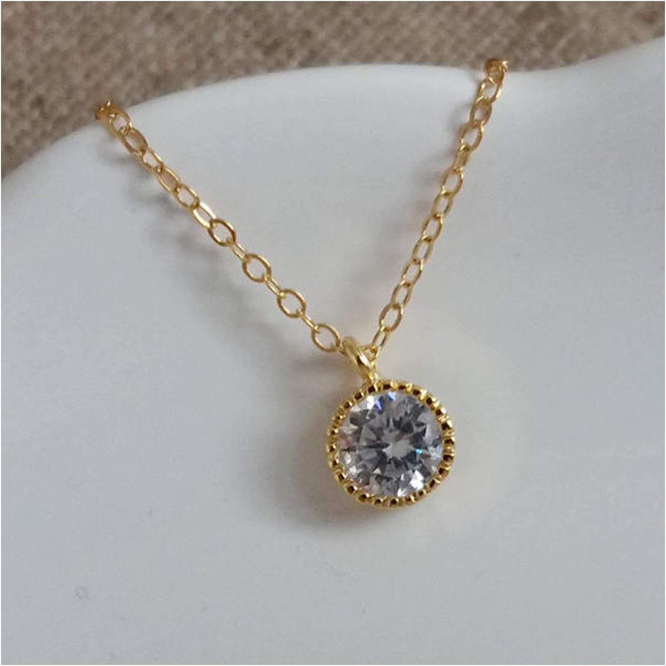 DeScount Tiny Gold Heart Choker Necklace,Dainty Cute Heart Pendant Necklace,CZ Necklaces for Girls and Women