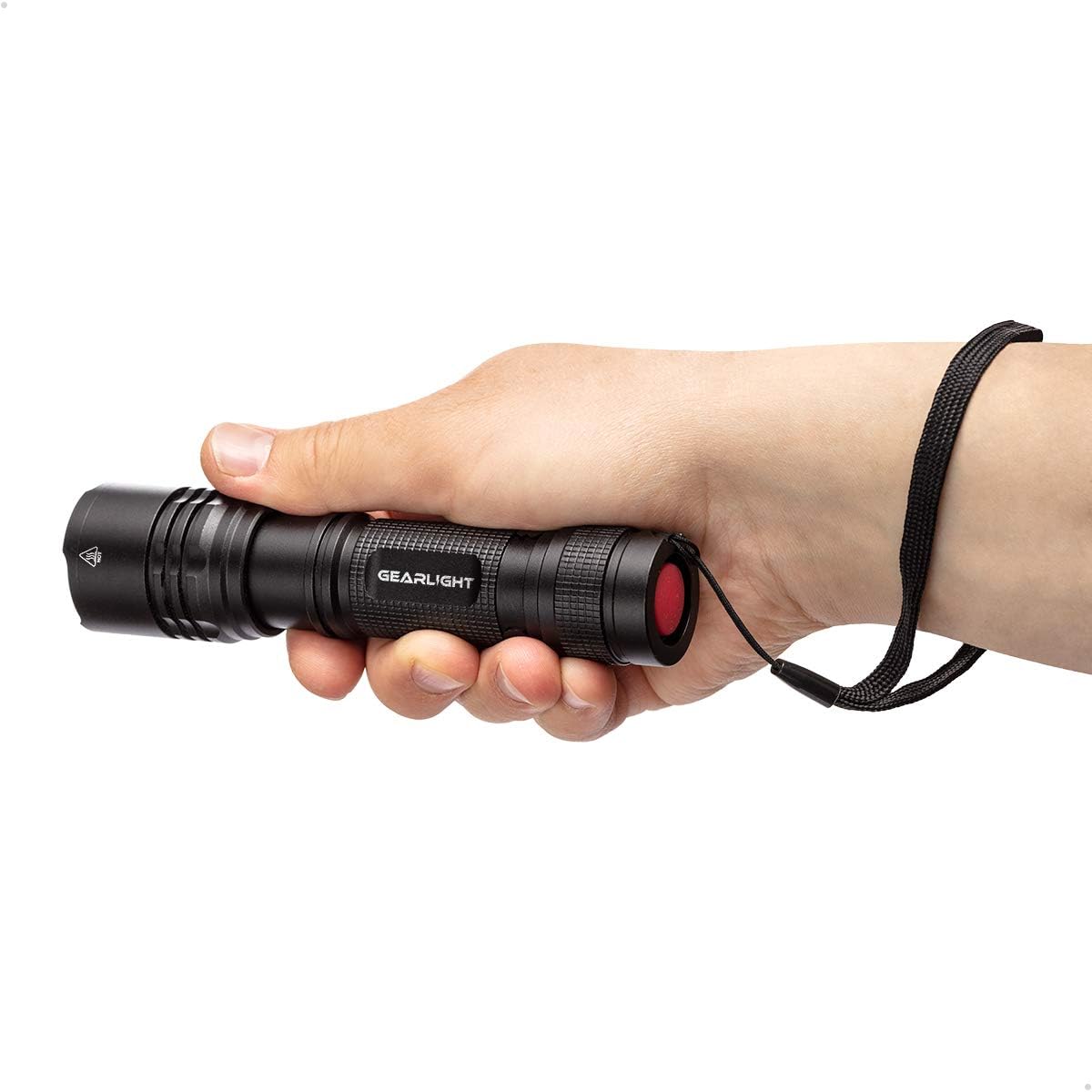 GearLight TAC LED Tactical Flashlight [2 PACK] - Single Mode, High Lumen, Zoomable, Water Resistant, Flash Light - Camping, Outdoor, Emergency, Everyday Flashlights with Clip - - 