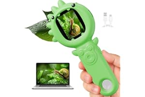 Portable Microscope for Kids & Toddlers, Mini Pocket Handheld Microscope with Photo and Video Function, STEM Educational Scie