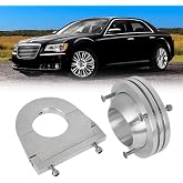 MOTOQUEEN Steering Column Mount Kit for GM Ford Mopar Flaming River Ididit | Includes 2" Swivel Base Floor Mount &amp; 2 1/2 " Chrome Steering Column Drop