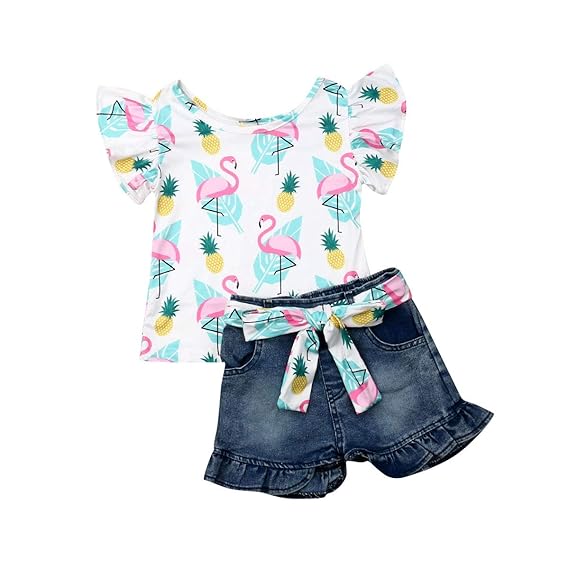 baby girl jeans shorts set