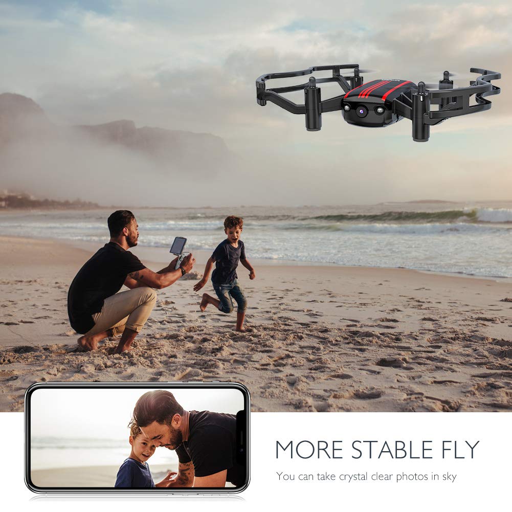 Drones with Camera - AKASO A21 Quadcopter Drone with 720P HD FPV WiFi RC Drone for Kids Beginners Adults - with One Key Take-Off/Landing, Optical Altitude Hold