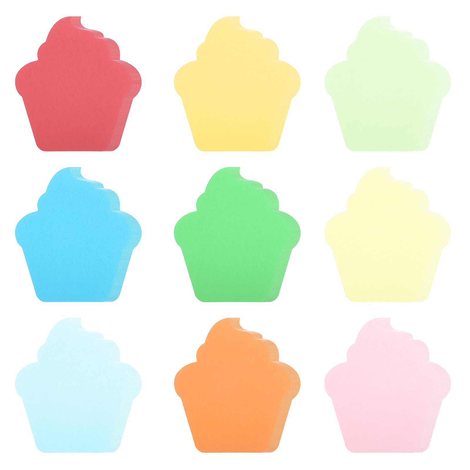 PATIKIL Bulletin Cutouts Paper, 108 Pcs Cake Shaped Bulletin Board Paper Cut Outs Decorations for Classroom DIY Crafts Projects Party Supplies, Multicolored