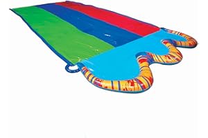 BANZAI Triple Racer Water Slide, Length: 16 ft, Width: 82 in, Inflatable Outdoor Backyard Water Slide Splash Toy