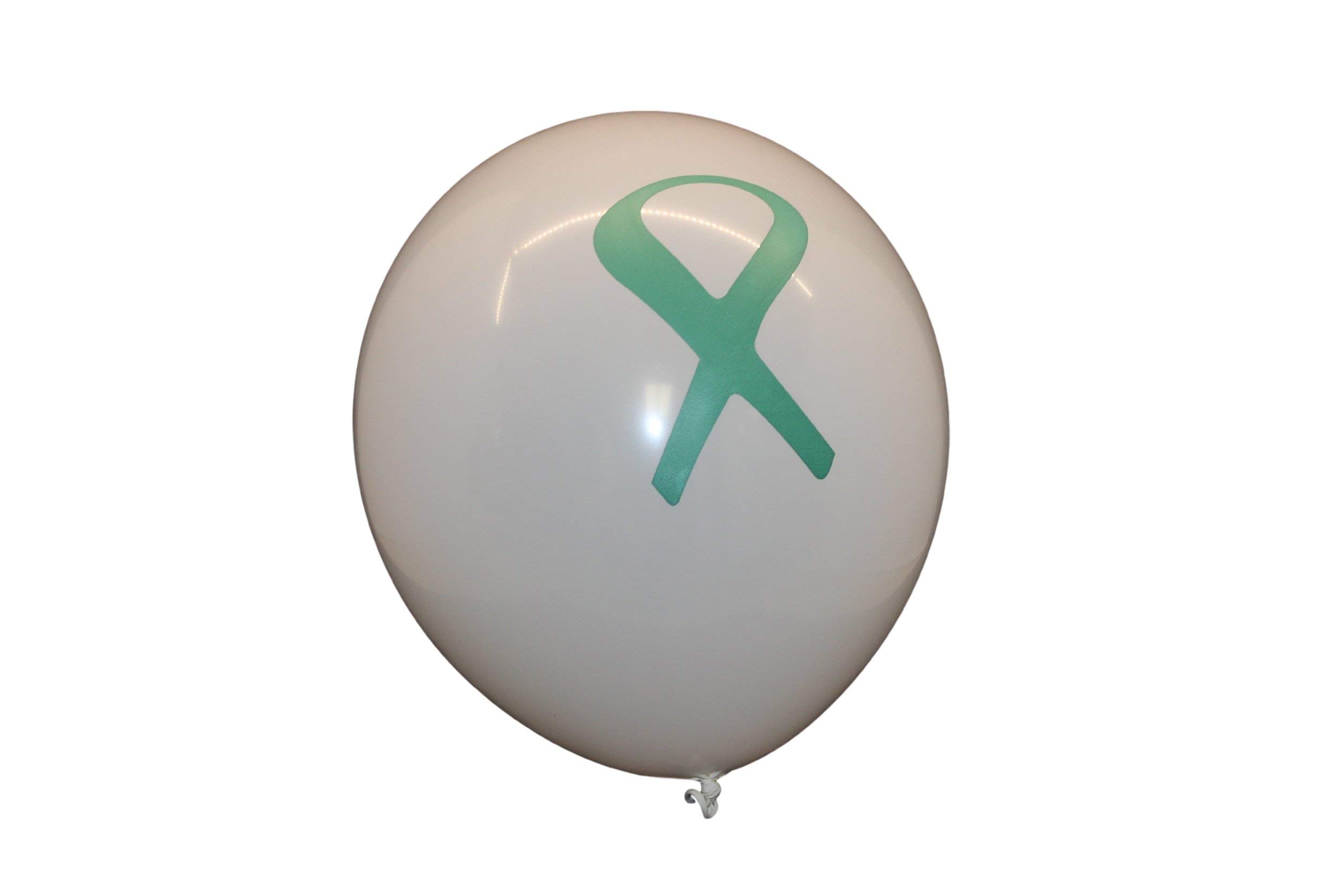 Teal Ribbon Awareness Balloon 15 Fundraiser Pack