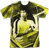 Bruce Lee Chinese Martial Arts Icon Nunchuks Adult Front Print T-Shirt