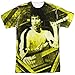 Bruce Lee Stripes Mens Short Sleeve 100% Poly Sublimation Crew Shirt