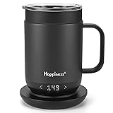 Happiness Smart Heated Coffee Mug,16oz Rechargeable