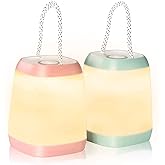 HOKOILN 2 Pack LED Camping Lights, Battery Powered LED Camping Lantern with 3 Modes, Portable Night Light for Tent, Hiking, E