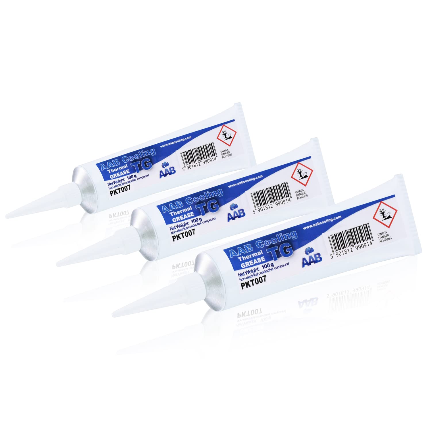 AABCOOLING Thermal Grease - Cooling Paste for Heat Dissipation From CPU, Thermal Paste Kit, CPU Paste, Thermal Compound, Processor Cooler Paste 1.5 W/mK (Thermal Grease 100g - 3 Pieces)