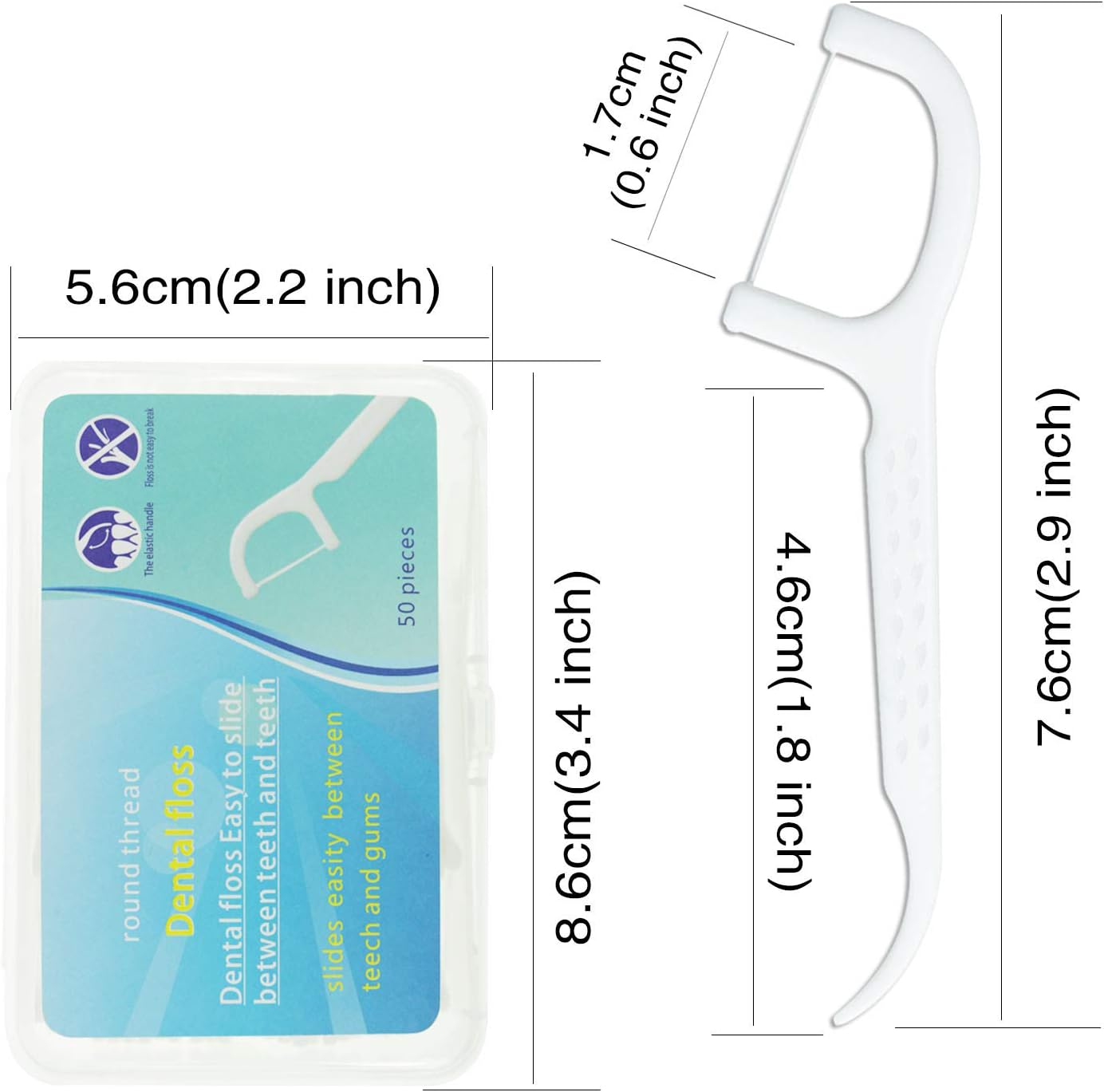 Dental Floss Picks-150 Pieces Disposable Flossers Dental Care Floss Picks Dental Teeth Cleaning Remove Plaque and Food (3 Boxes) - Image 3