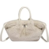 Extolove Furry Purse Mini Fluffy Tote Bag Designer Fuzzy Crossbody Handbag Faux Fur Purses for Women Plush Bag