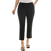 Zac & Rachel Womens Double Button Fly Front Boot Cut Ankle Length Pant