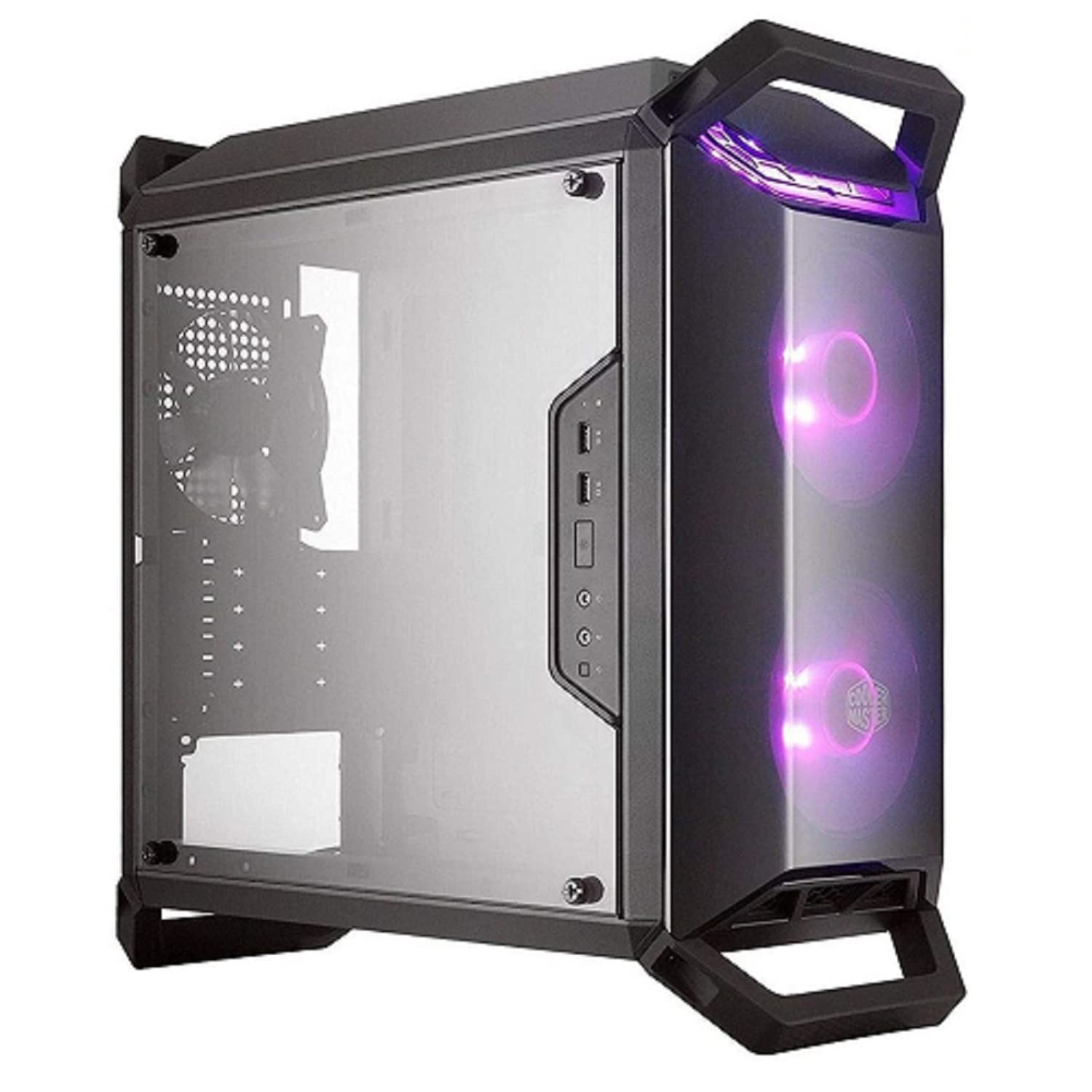 Cooler Master MasterBox Q300P – RGB mATX Mini Tower Case for Portable Gaming with Full Side Panel Display, Clean Routing, and Multiple Cooling Options