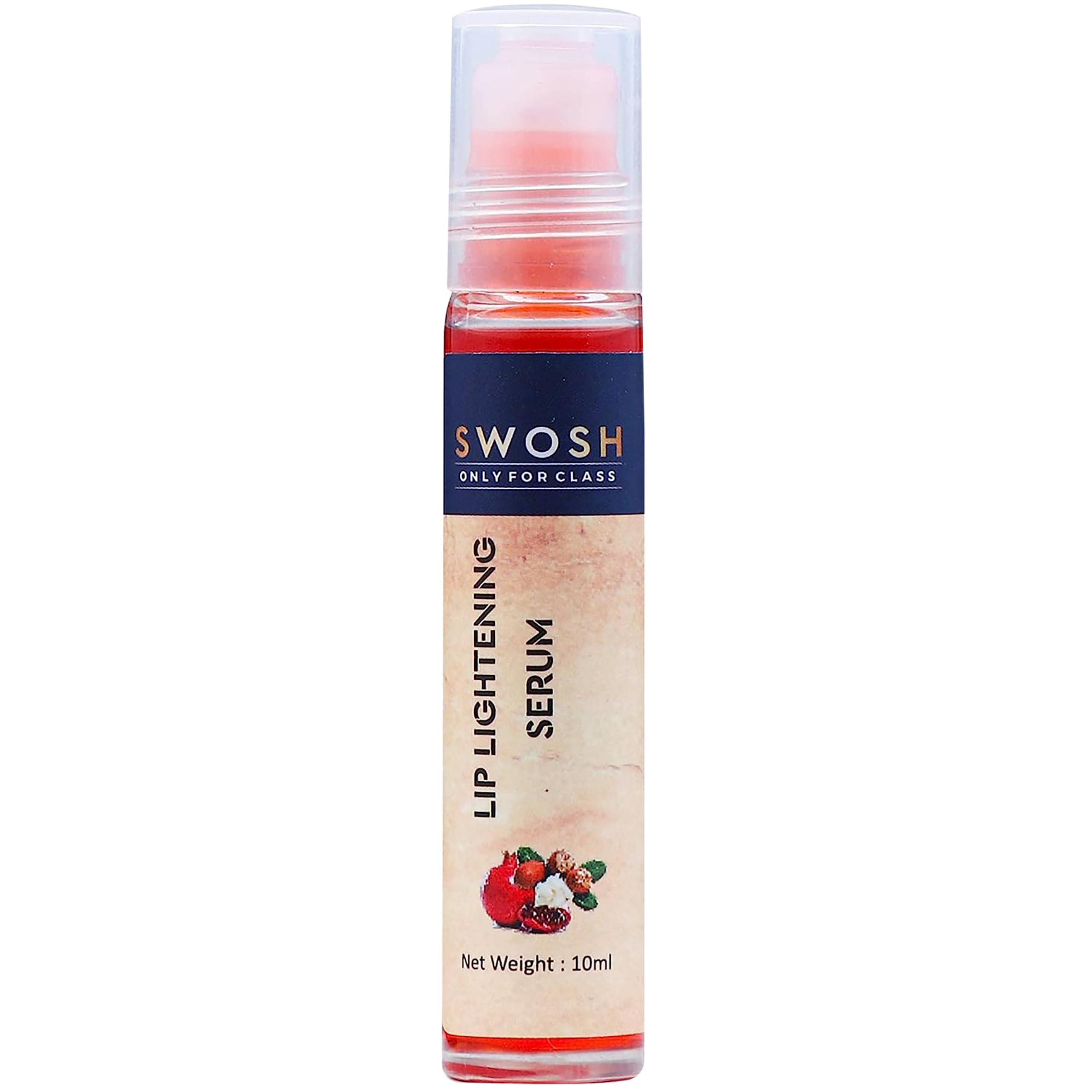 SWOSH Lip Serum For Dry Lips and Dark Lips to Pink Lips(10 ml) Lightening Lip Serum Roll On For Visibly Plump, Glossy, Shiny and Soft Lips For Women and Men | Vitamin E, Organge Oil and Fragrance